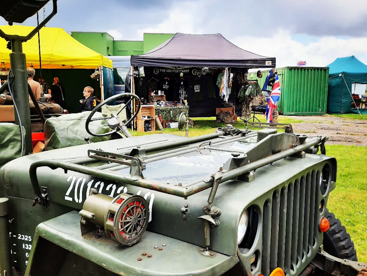 Traders at the Suffolk Military Show in 2024